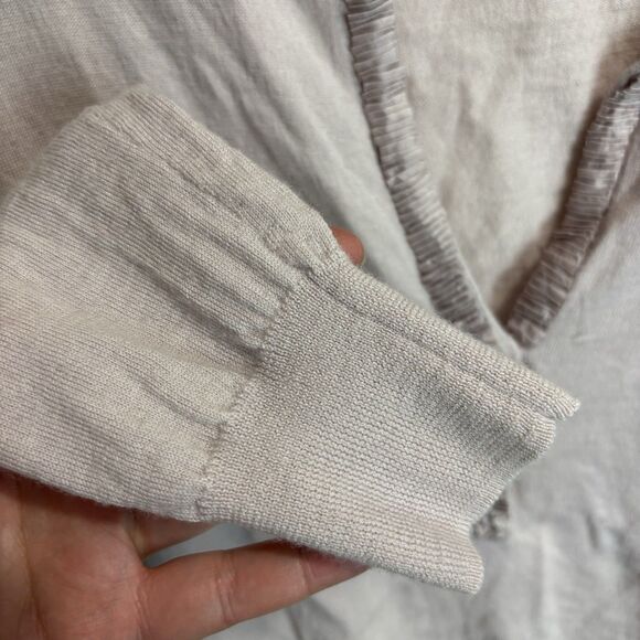 J. Crew Women’s Merino Wool Henley Sweater Delicate Feminine Pink Lilac Medium - Picture 6 of 8